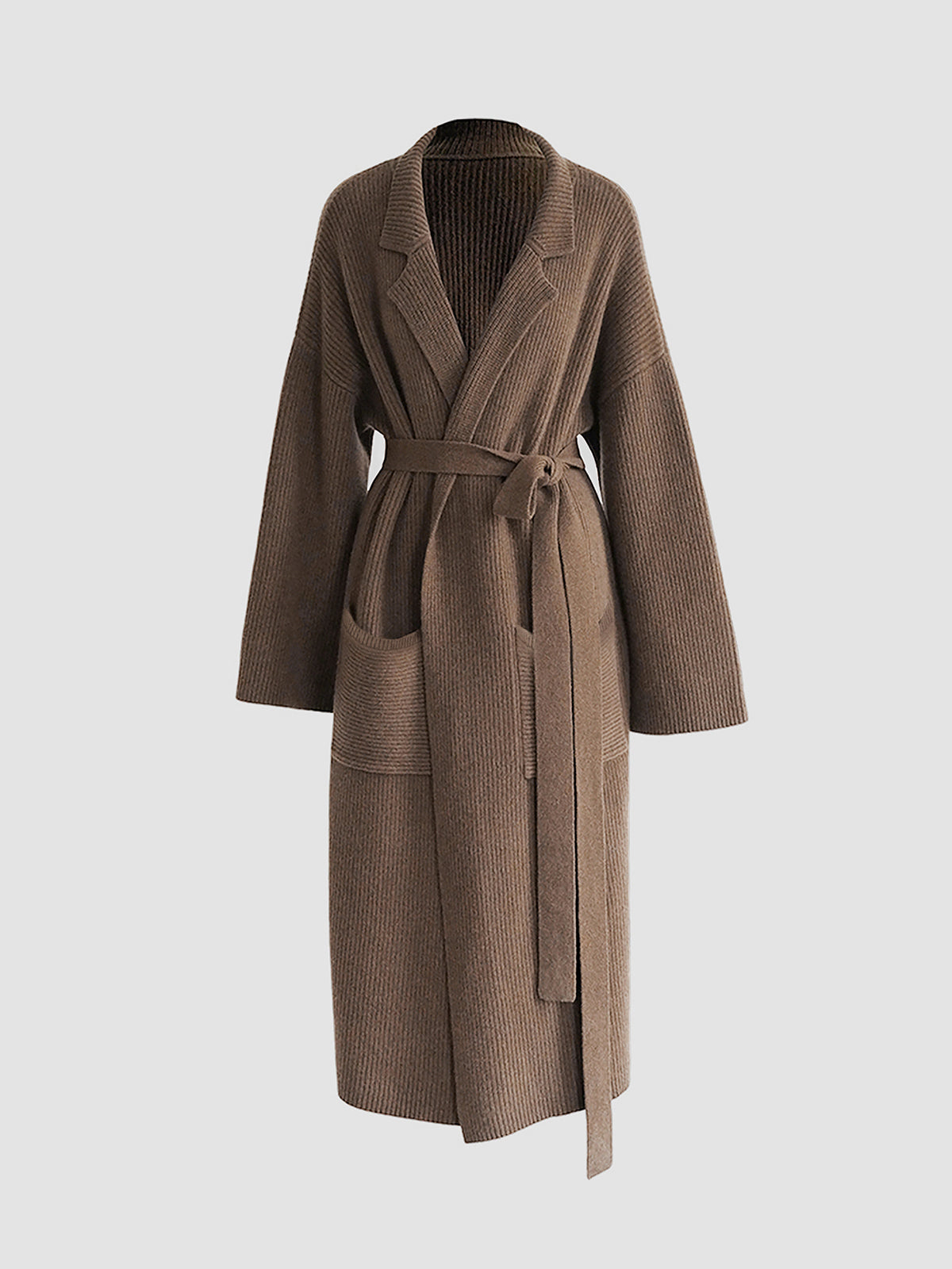 Solid Knit Trench Coat | COMMENSE