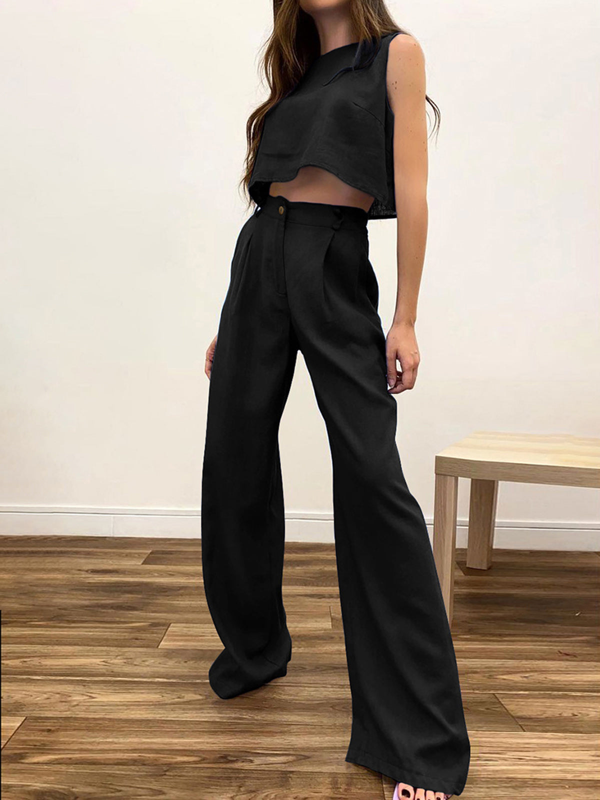 Boho 2pc pant set - Green01 main image 1