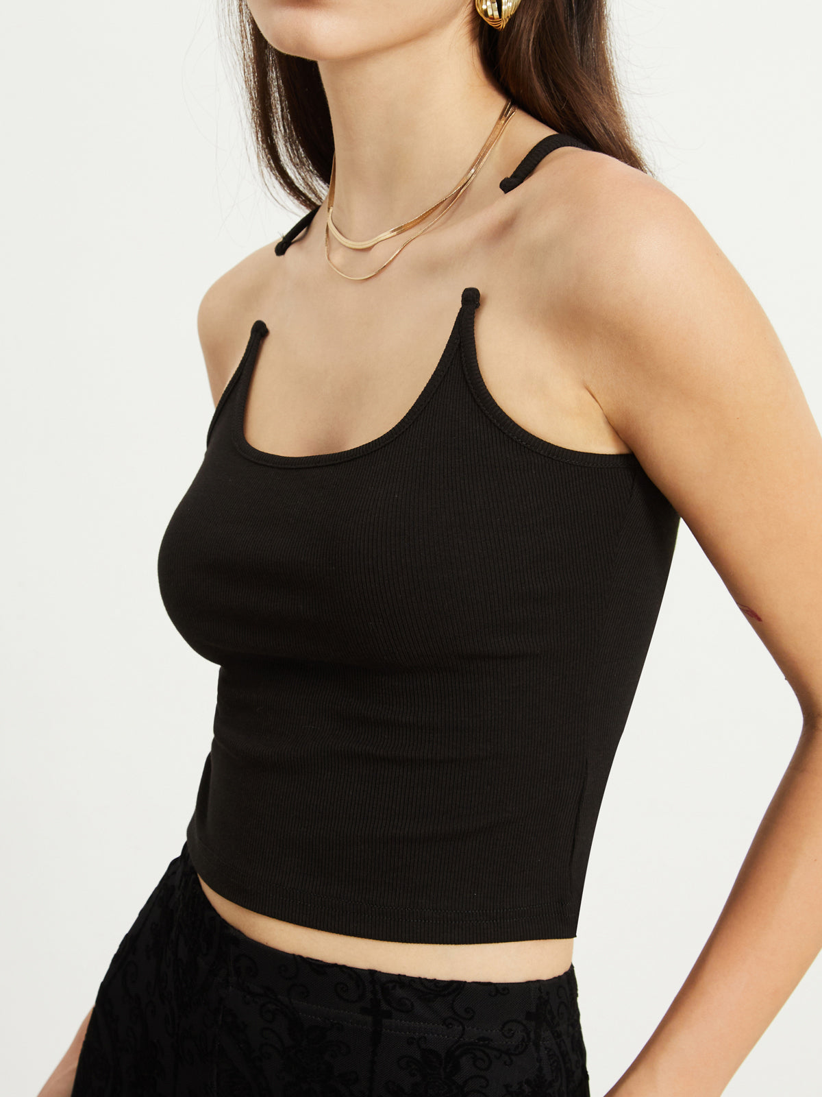 Transparent Strap Crop Tank Top | COMMENSE