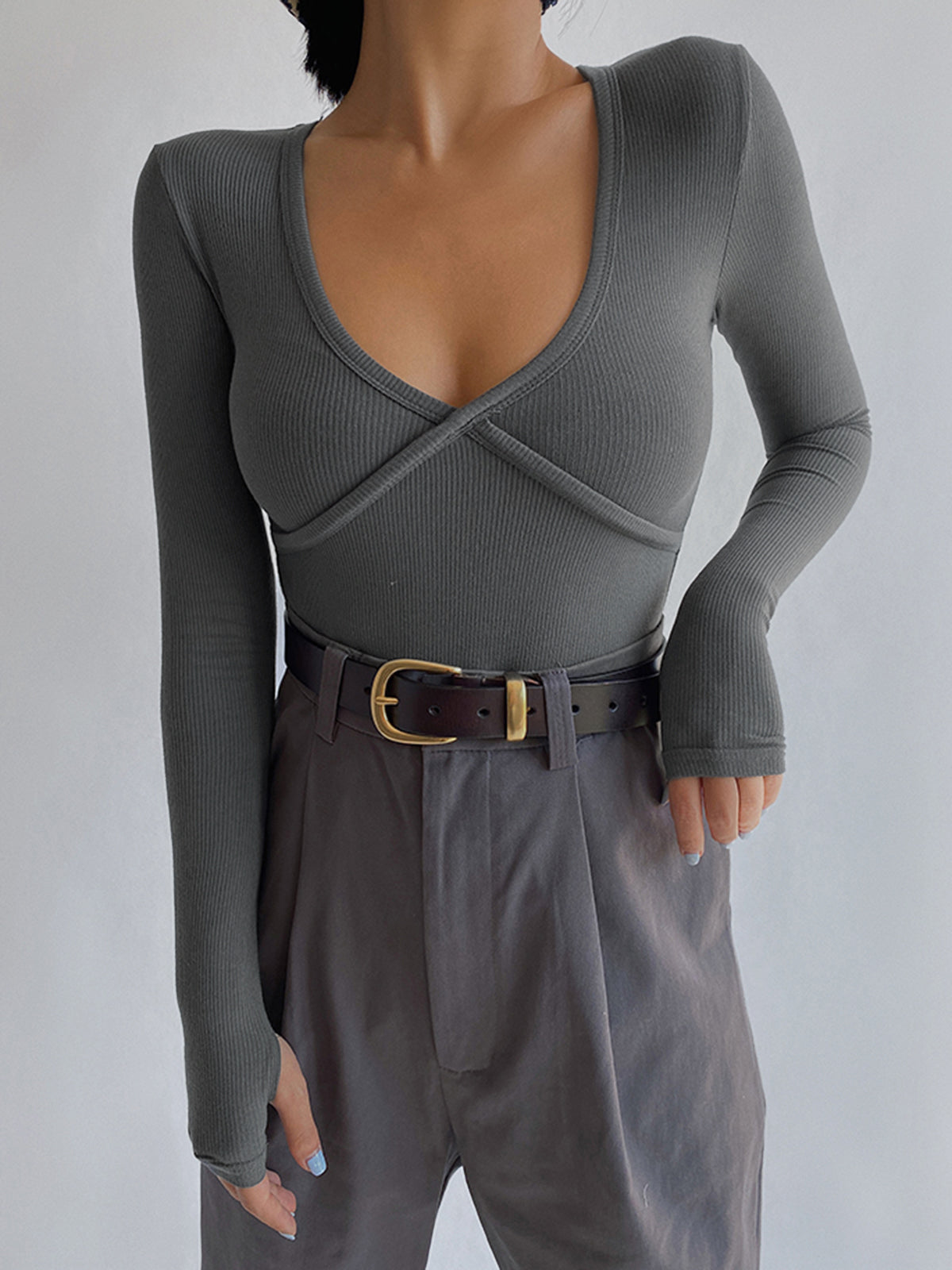 Como V-Neck T-Shirt - Sage Marle