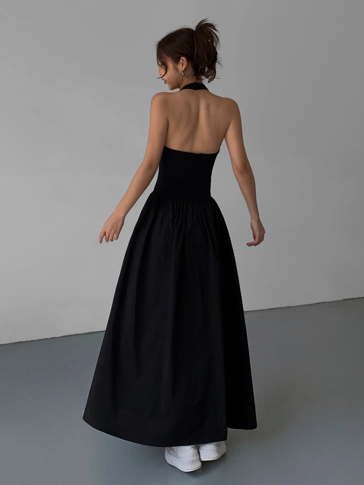 Minimalist Halter Backless Long Dress | COMMENSE Minimalist Halter Backless Long Dress | COMMENSE