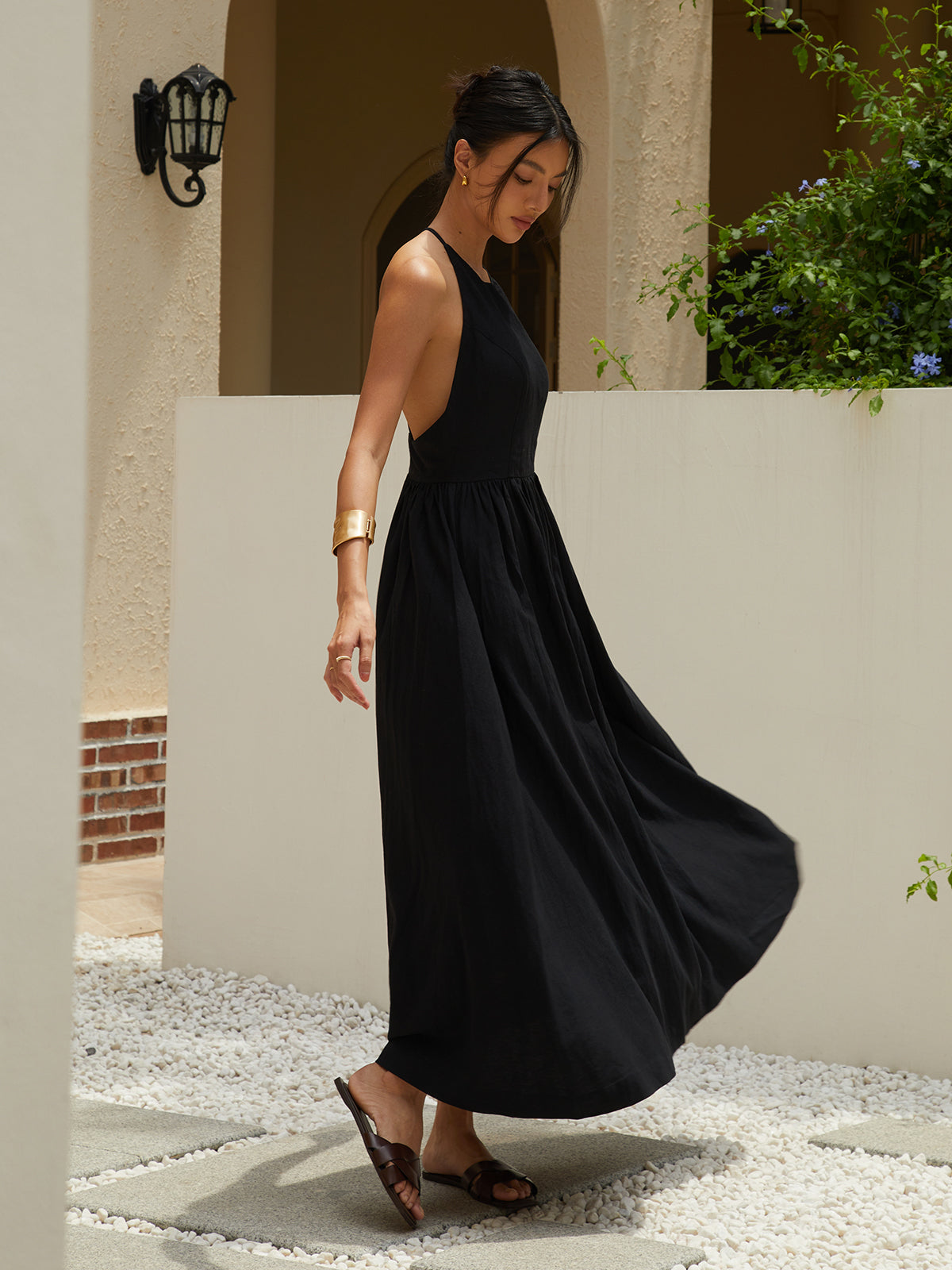 Solid Halter Long Dress Solid Halter Long Dress