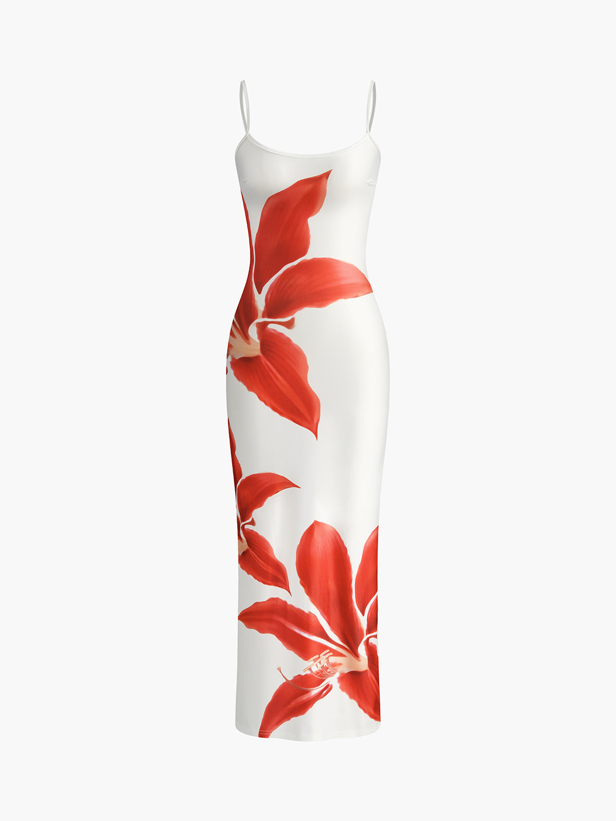Floral Print Sleeveless Split Long Dress – COMMENSE