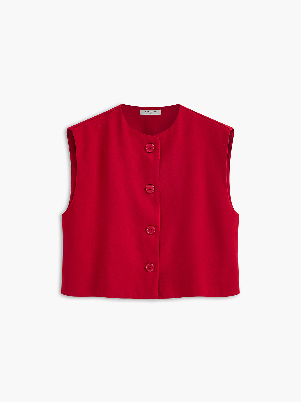 Sleeveless Button-Front Vest and Shorts Set