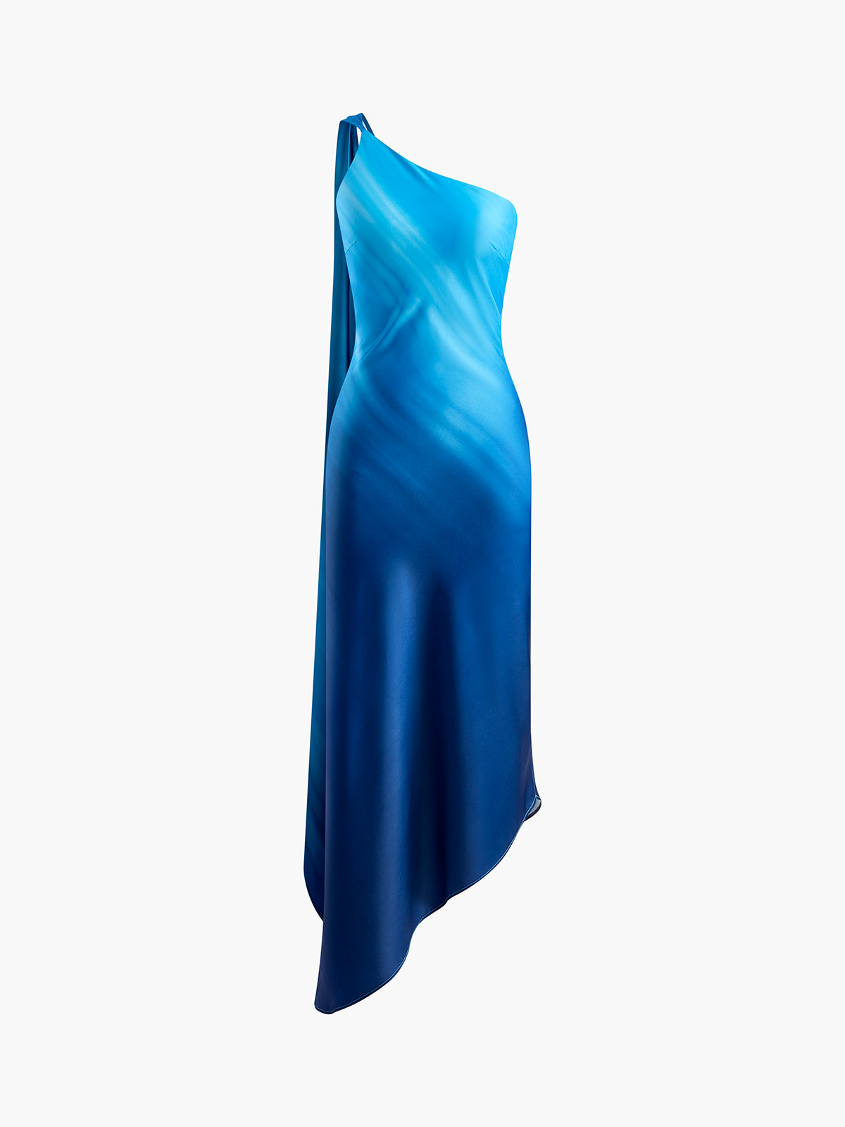 Asymmetrical One Shoulder Gradient Long Dress | COMMENSE Asymmetrical One Shoulder Gradient Long Dress | COMMENSE