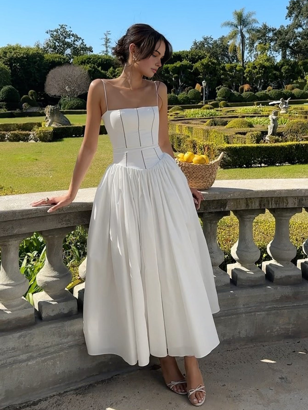 Serendipity Frenchy Flowy Long Dress – COMMENSE