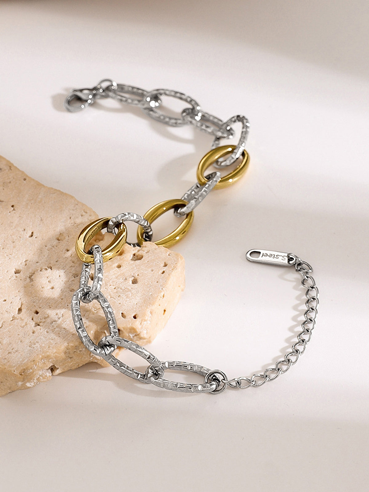 Cannes Demi Link Bracelet - Silver main image 1
