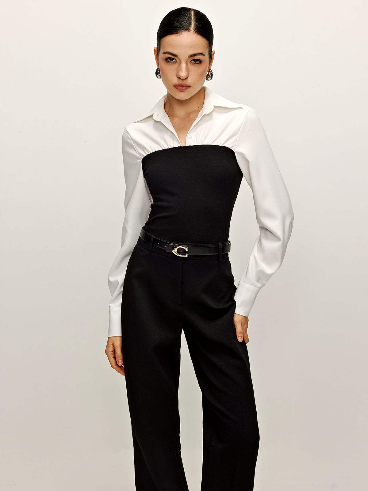 Two Tone Panel Polo Shirt | COMMENSE