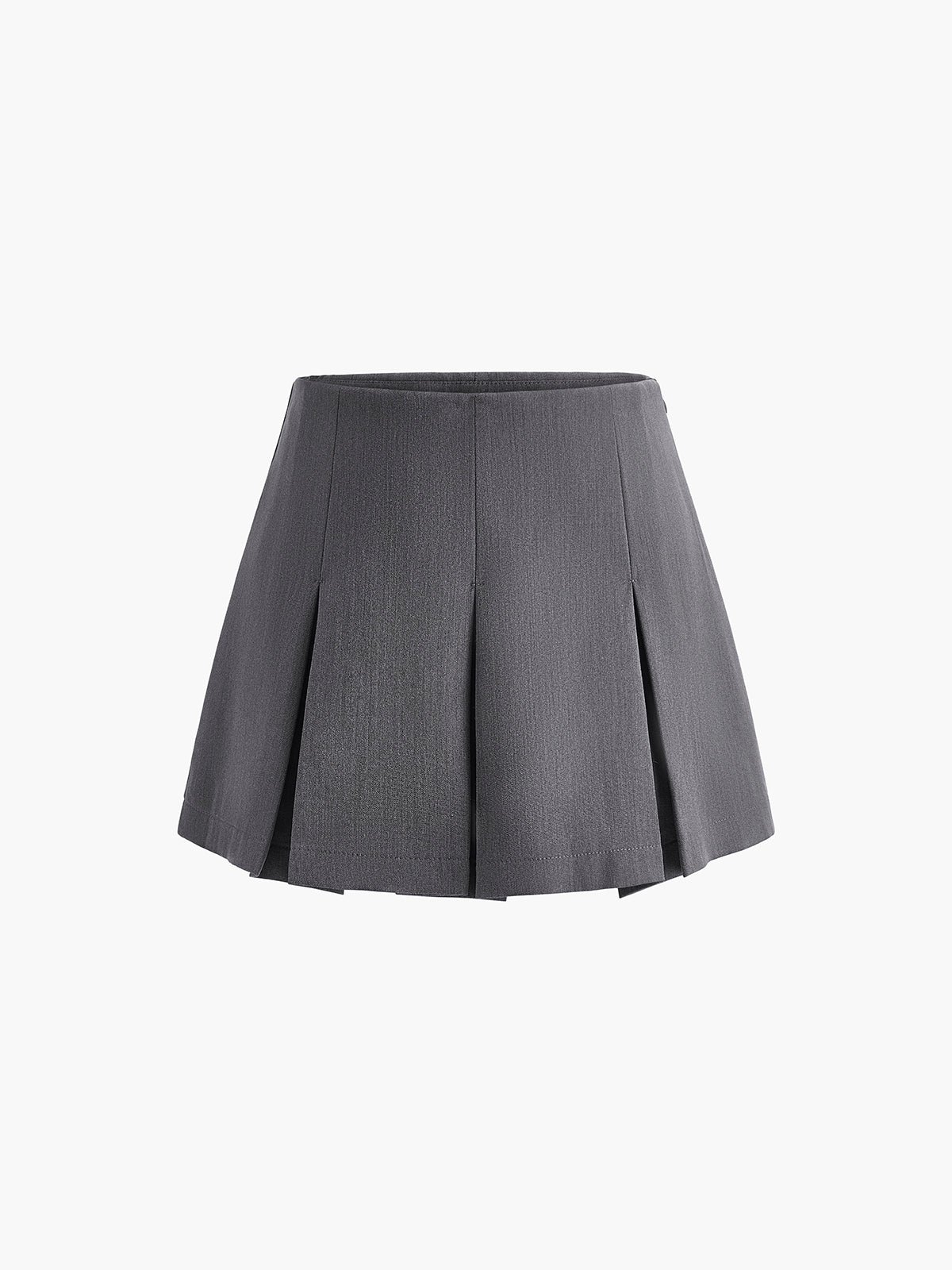 Pleated Zipper Mini Skirt COMMENSE - Main Image