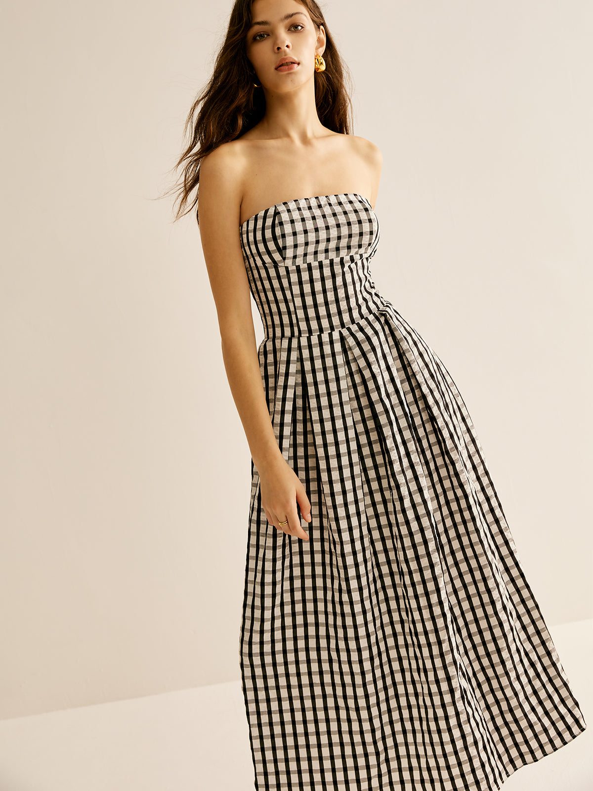 Plaid tube dress hotsell