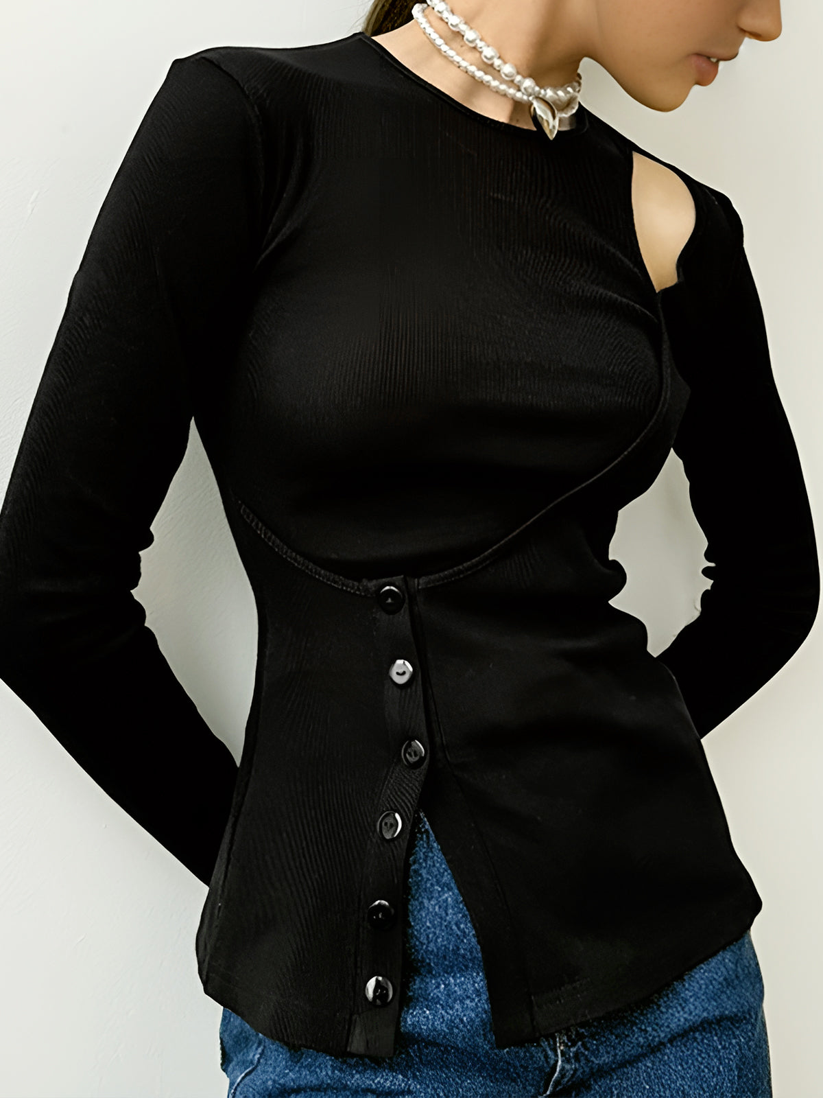 Cut Out Panel Shirt