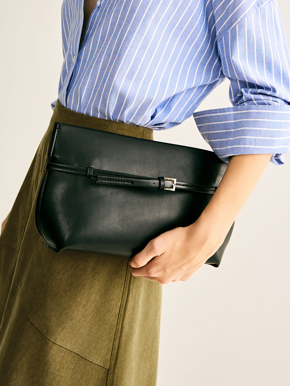 Belt-Decor Compartment Clutch Bag – COMMENSE