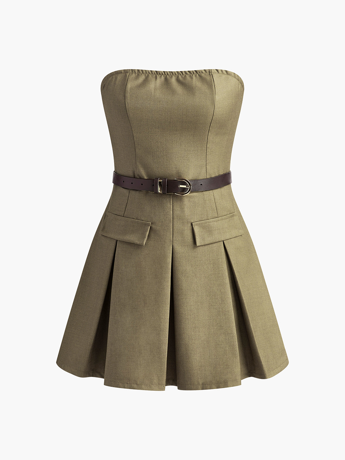 BELTED TUBE SHORT DRESS main image 1