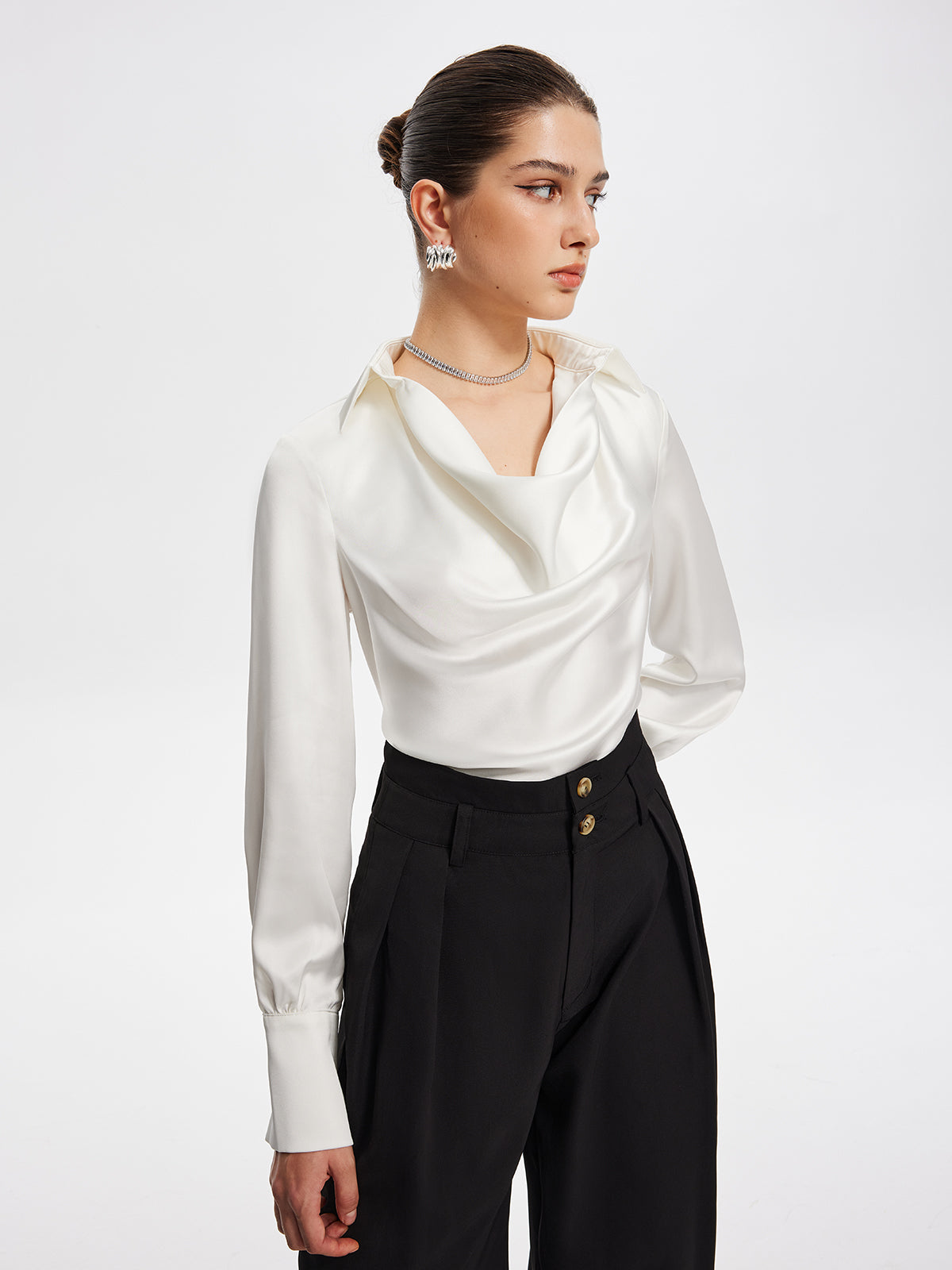 売れ筋商品|||カルバンクライン カットソー トップス レディース Women's Long Sleeve V-Neck Blouse Future Dusk 61ePv0tV3nL.jpg