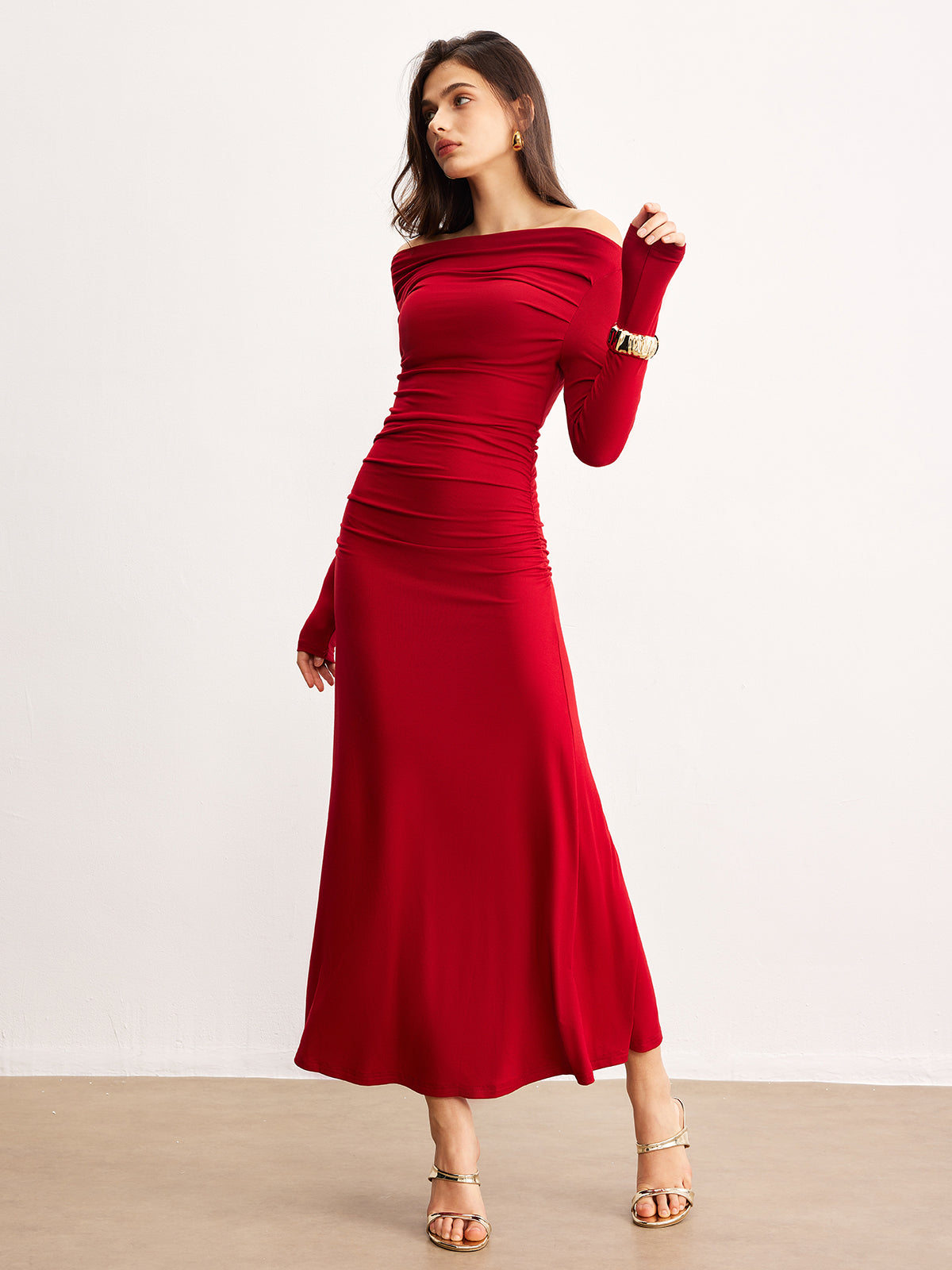 fitted lace wedding dress FAIRY SEASON Women's 2024 Off The Shoulder Sweater Mini Dress Long Sleeve  Ribbed Bodycon Pullover Cute Short Dresses, Red, X-Large : Amazon.ca: