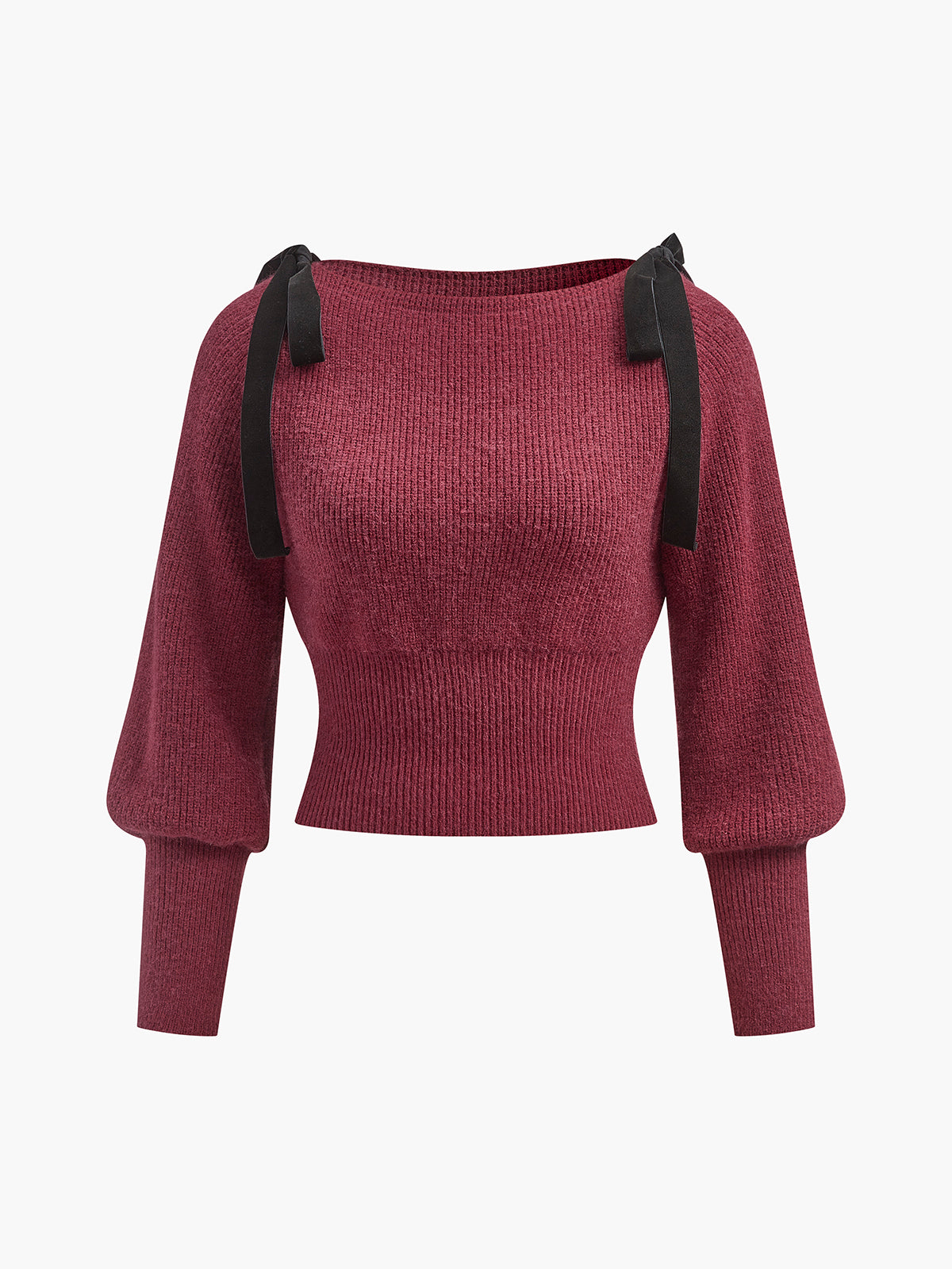 Contrast Binding Cinched Sweater