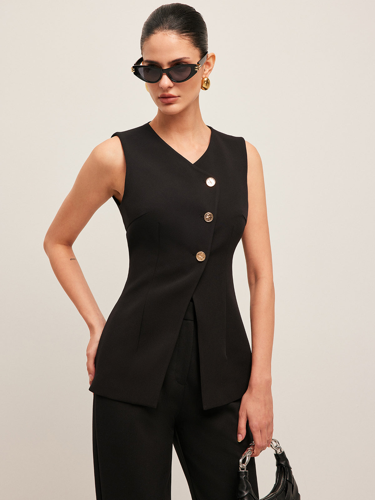 Button Detail Vest main image 0