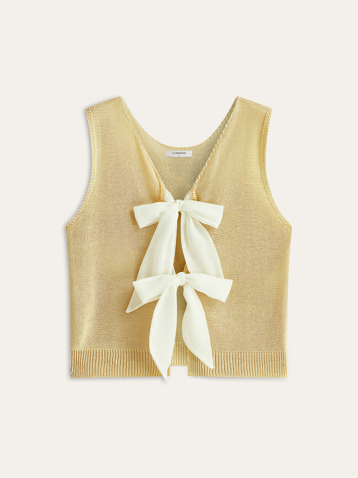 Commense Bow Tie Knit Top