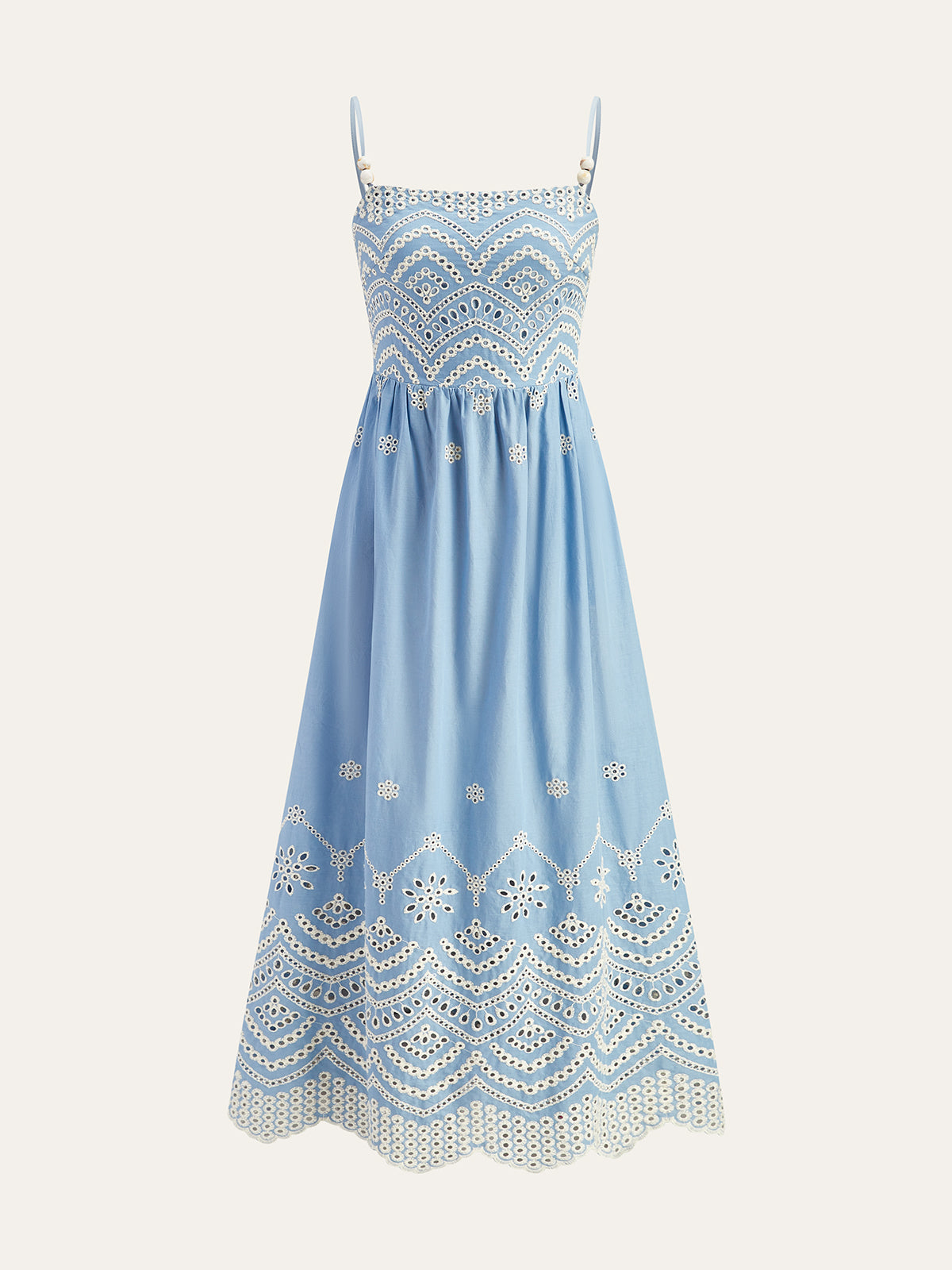 Semi-Sheer Embroidered Eyelet Cami Dress | COMMENSE Semi-Sheer Embroidered Eyelet Cami Dress | COMMENSE
