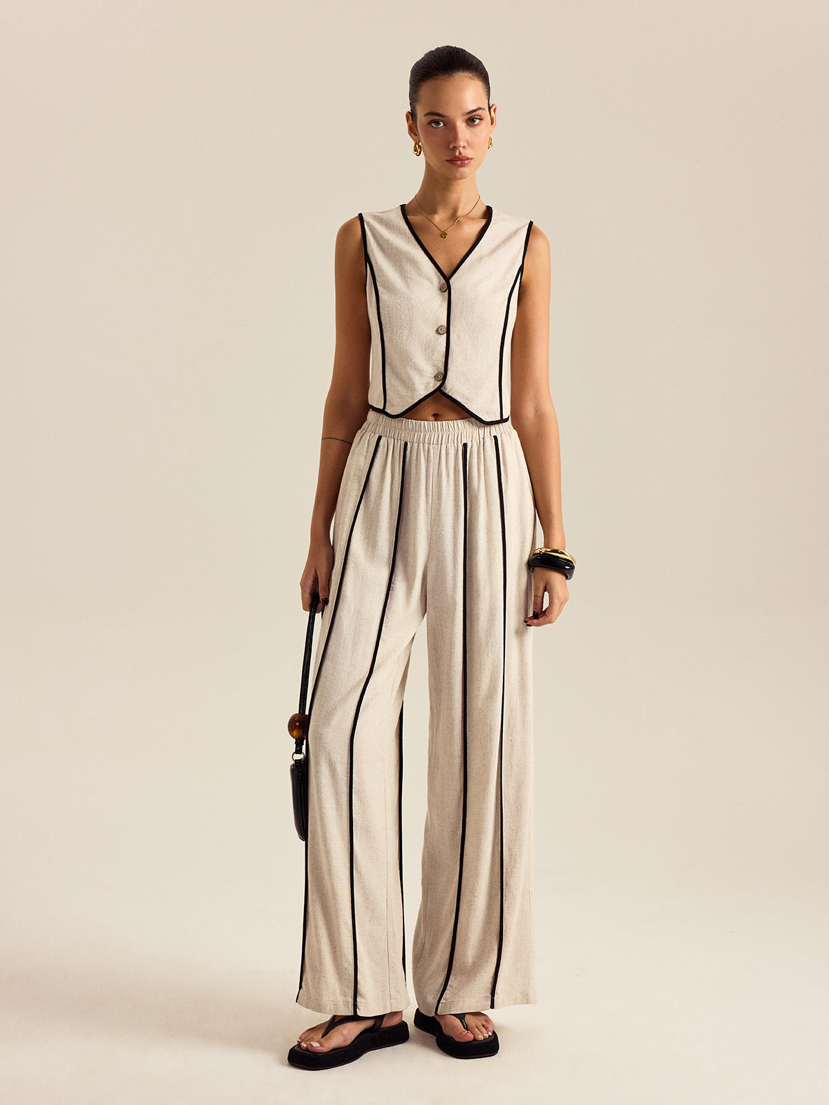 Kingston Organic Cotton Striped Pants Set main image 0