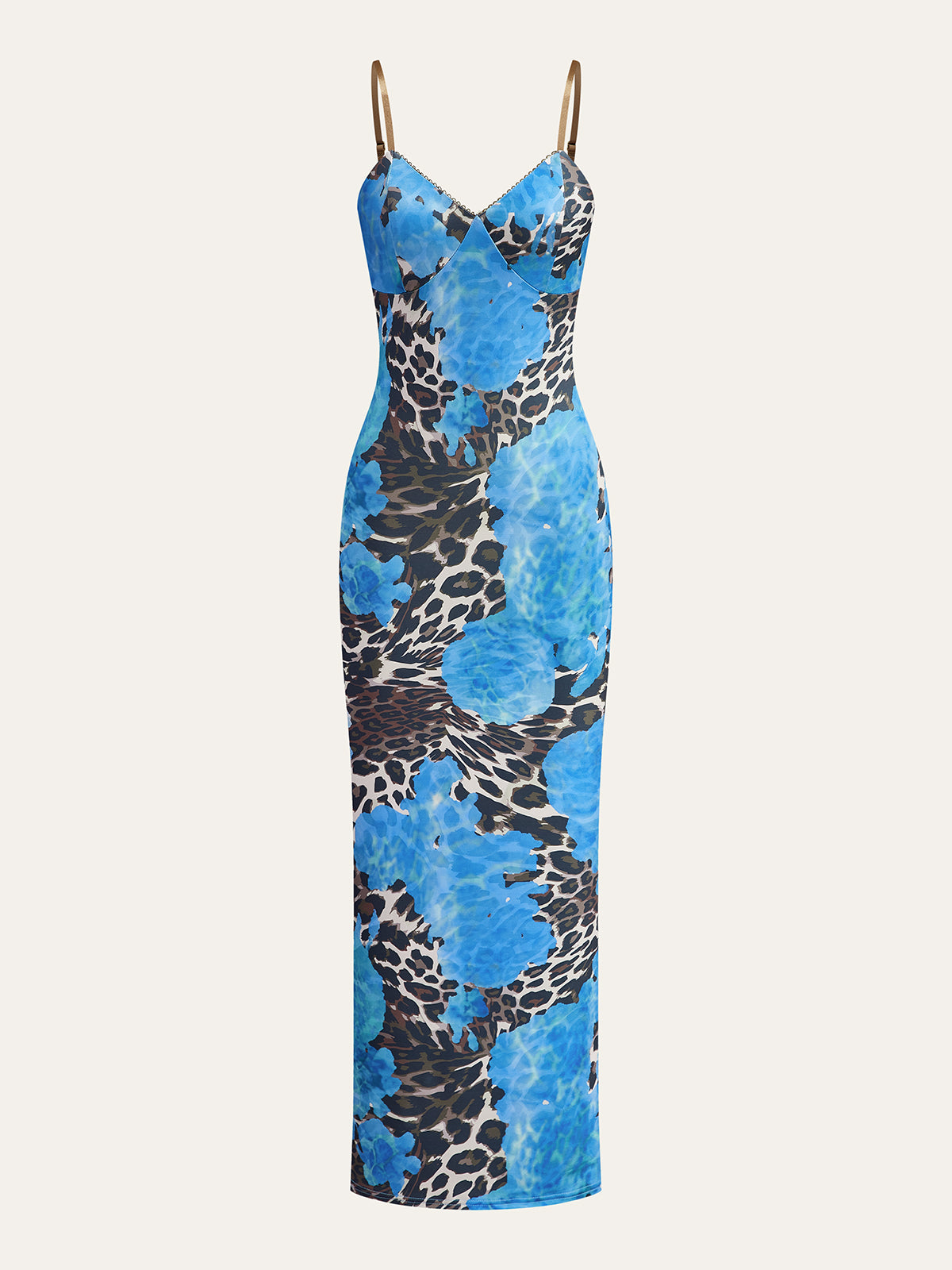 princess polly baby blue dress Talitha Caftan Blue Leopard - Alhambra