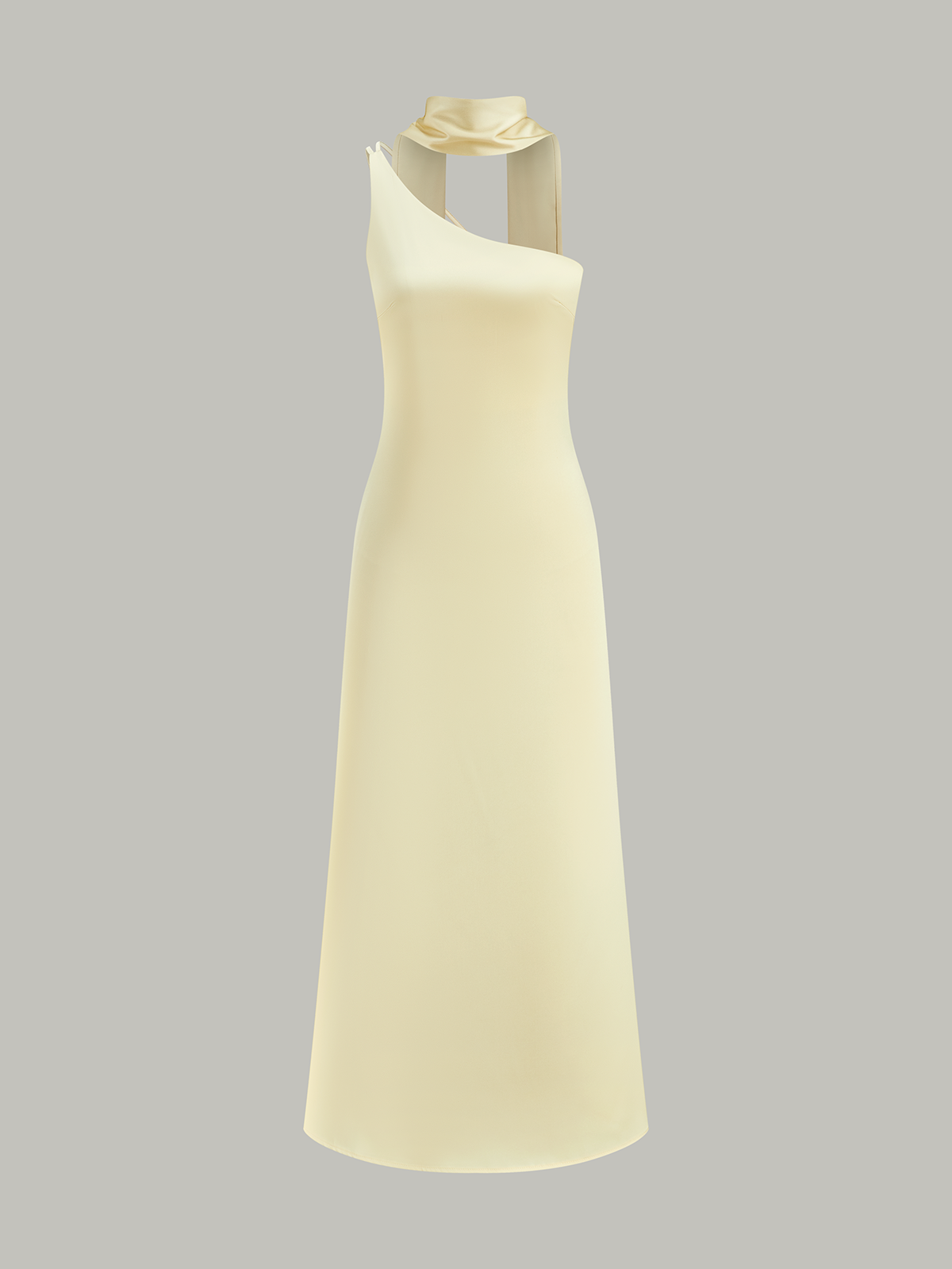 Mumun One Shoulder Asymmetric Midi Dress in Turquoise