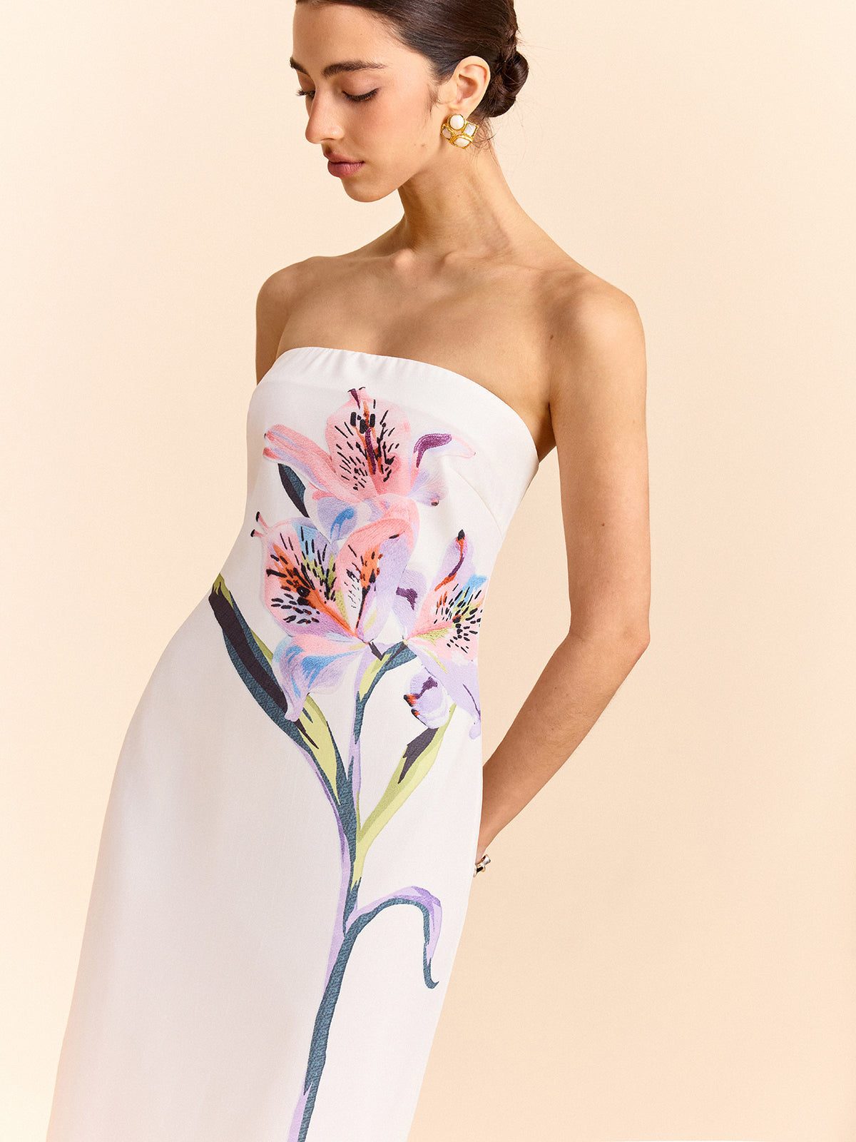 Casual Sleeveless French Print Maxi Dress main image 1