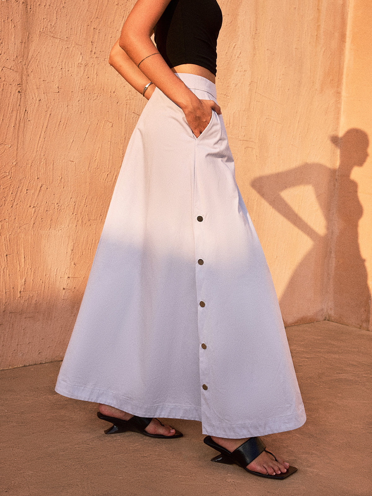 Women Paulina Buttoned Down Maxi Skirt