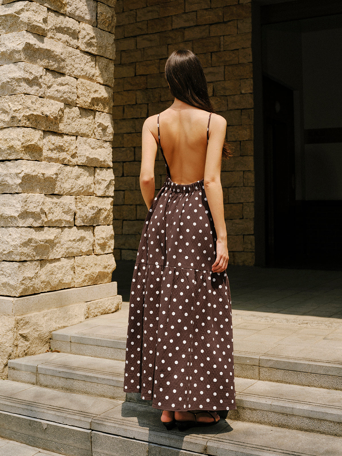 Cotton Backless Polka Dot Dress | COMMENSE Cotton Backless Polka Dot Dress | COMMENSE