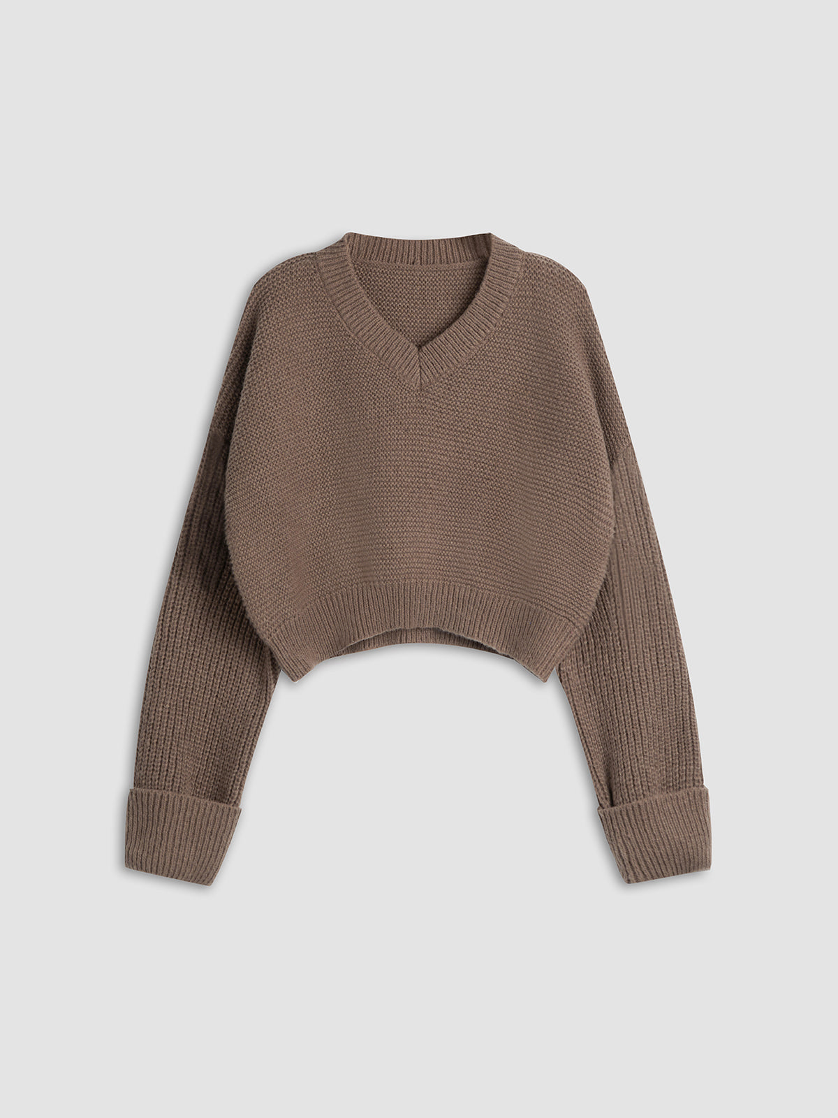 Minimalism V Neck Pullover Sweater – COMMENSE