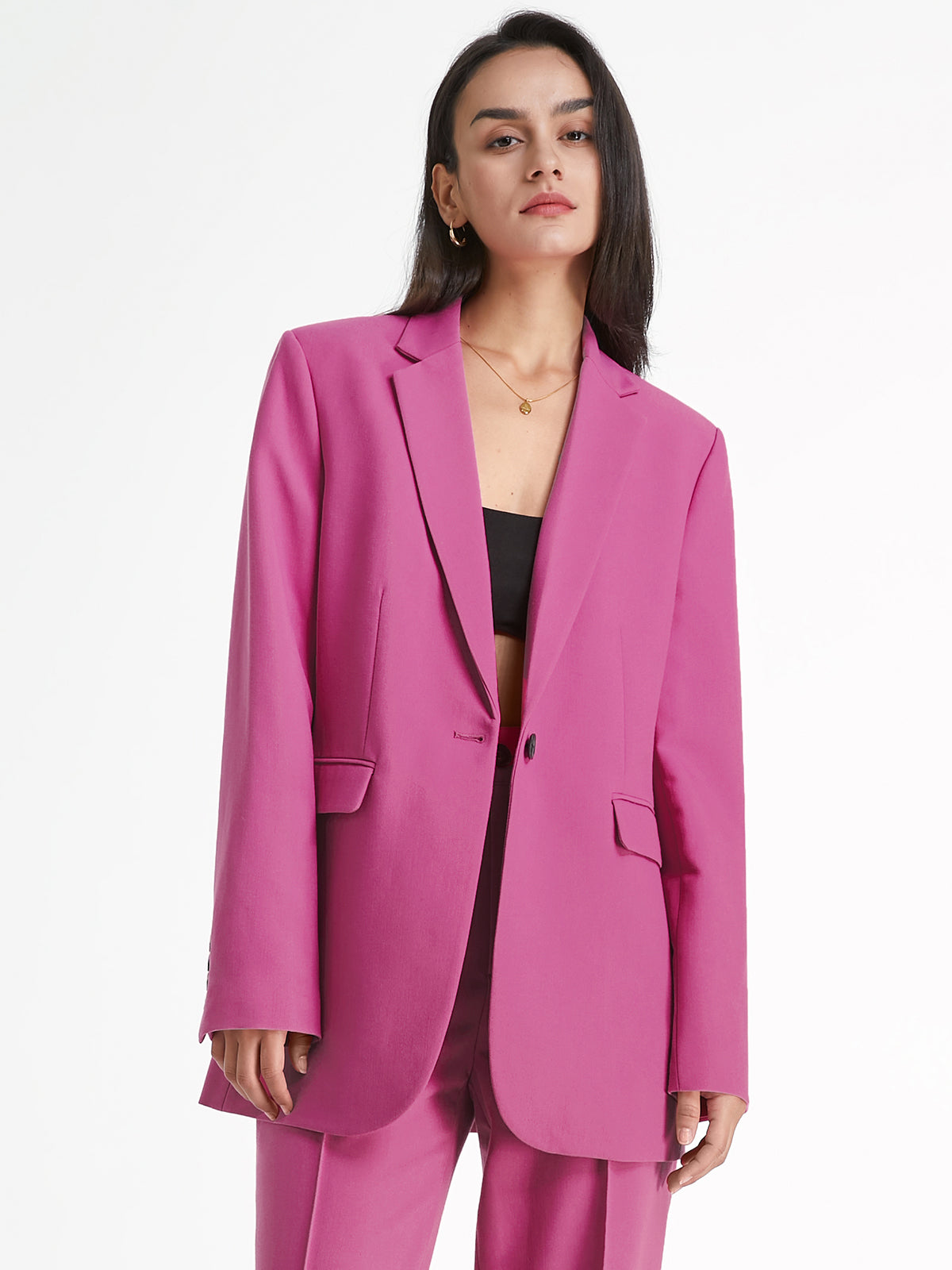 Solid Colored Essential Blazer – COMMENSE