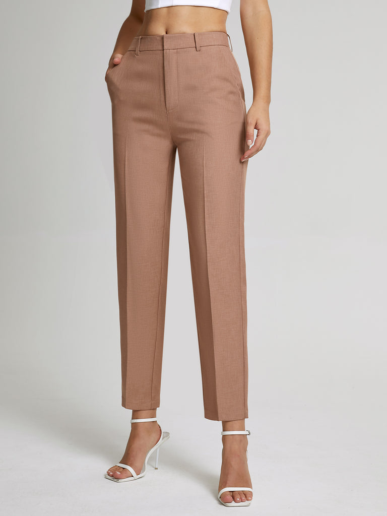 【激安アウトレット!】 Skinny Cropped Waisted High Straight COMMENSE – Trousers Leg パンツ