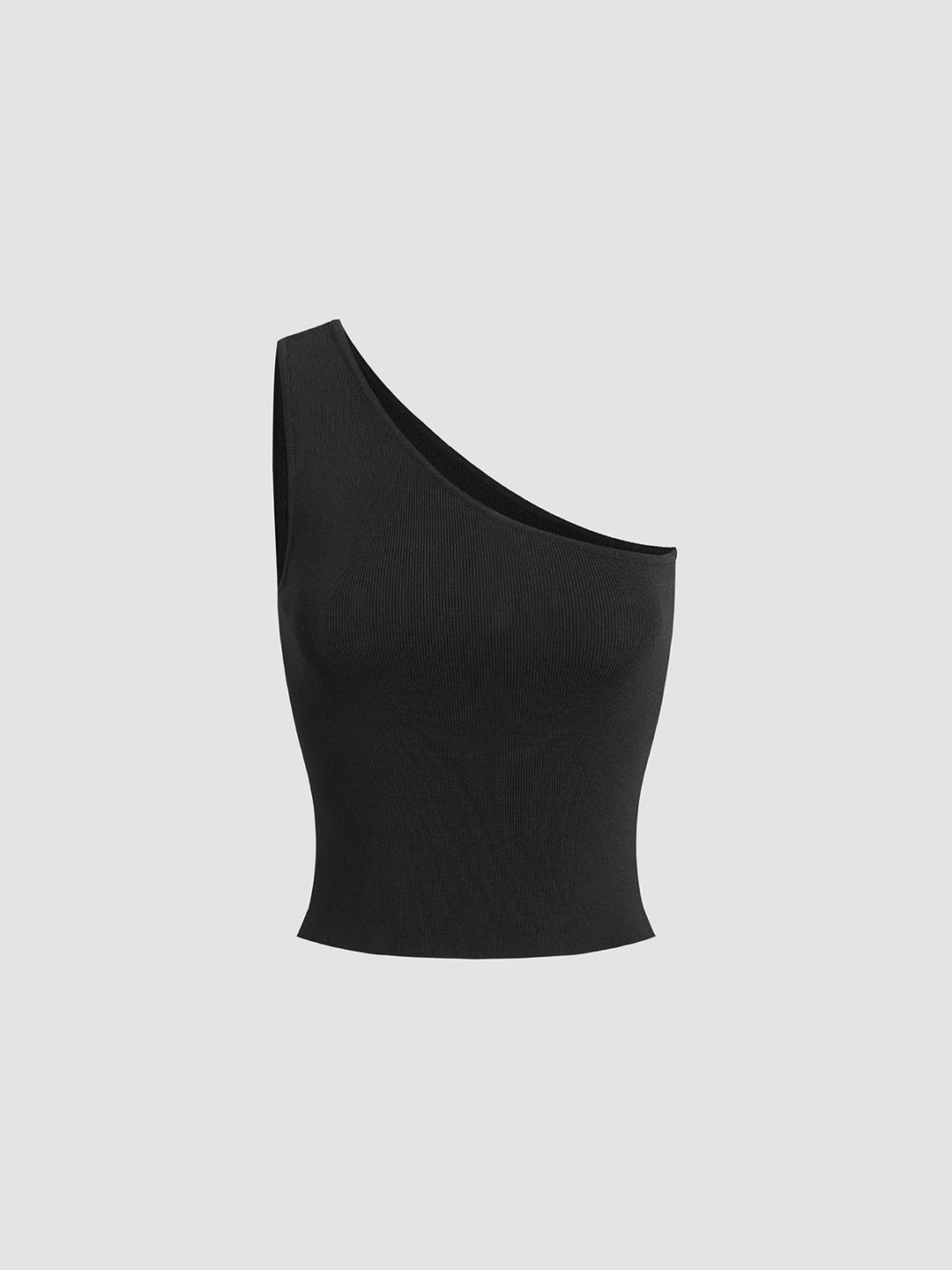 Solid One Shoulder Top – COMMENSE