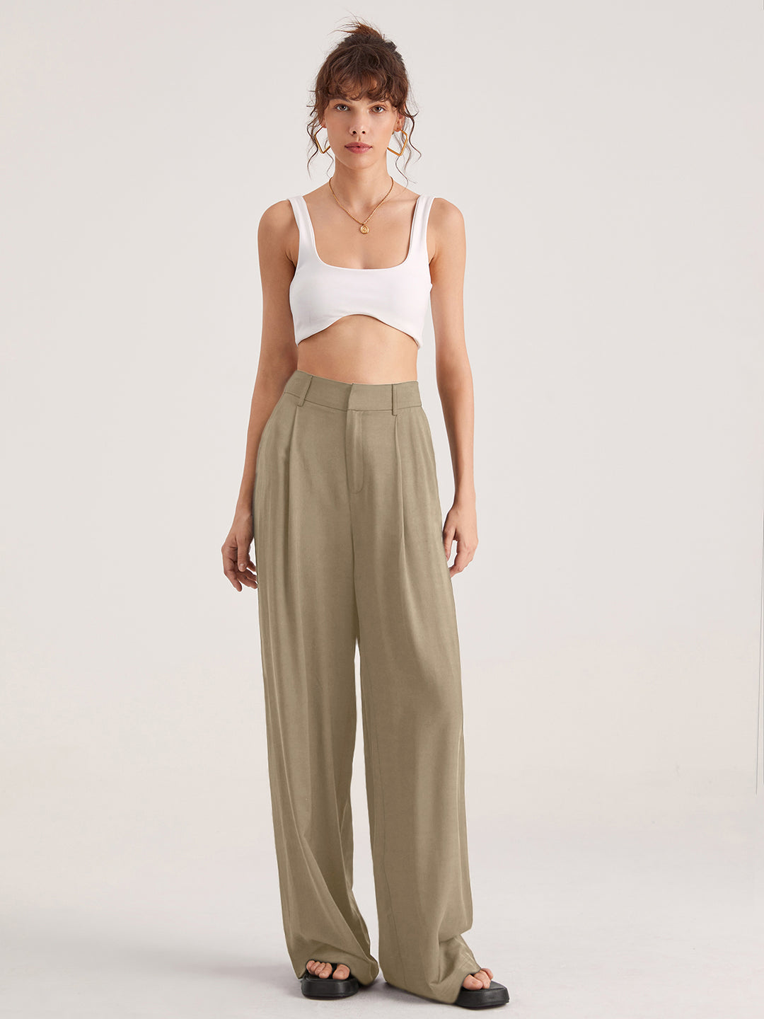 TODAYFUL Front Slanting Trousers モカ38 todayful Front Slanting Trousers モカ/38