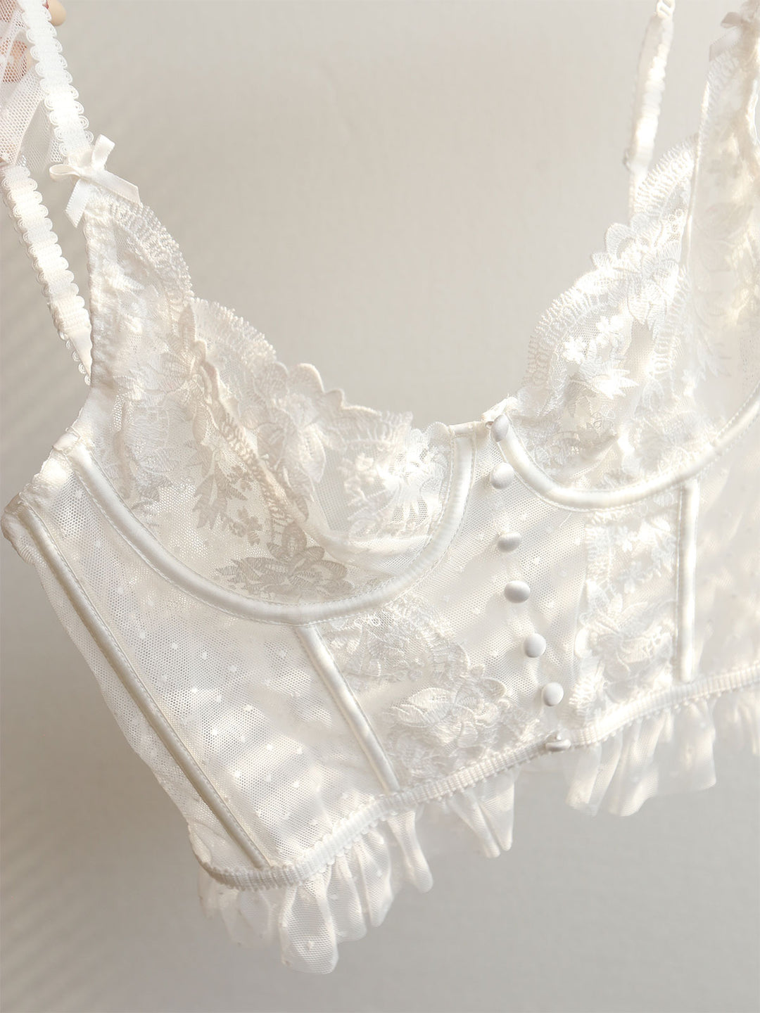 Acheter Yushutiff – haut court transparent en dentelle et maille, soutien-gorge Corset, Slim