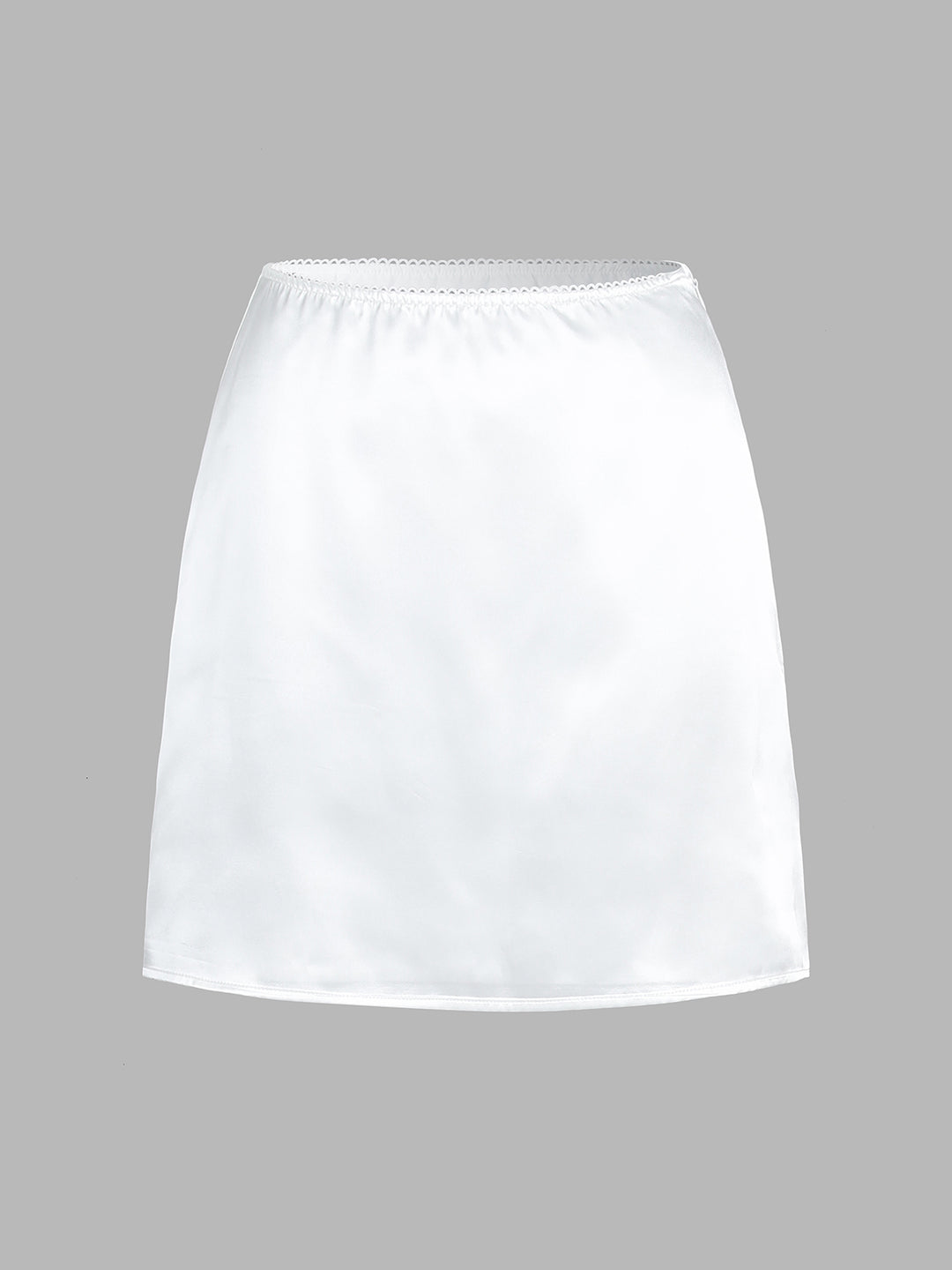 Lace Trim Satin Skirt Set – COMMENSE