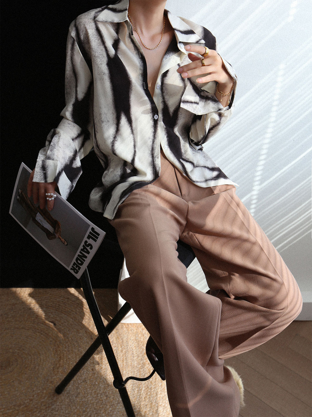 【massnoun】21ss★ TYE-DYED OVERSIZED HALF SHIRTS Oversized Tie-Dye Shirt — MDHI