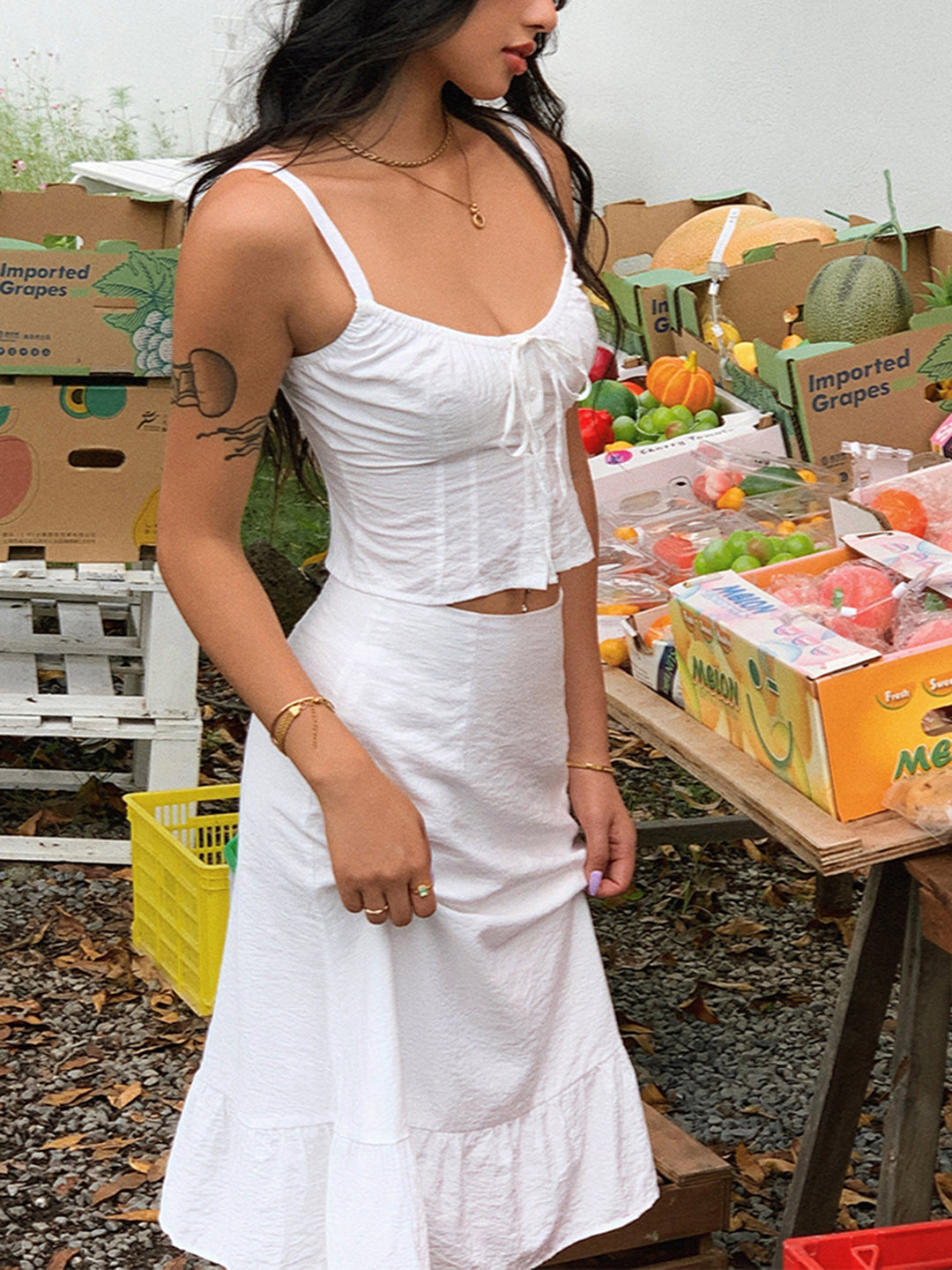 Cowgirl Aesthetics Corset Two Piece Skirt Set COMMENSE