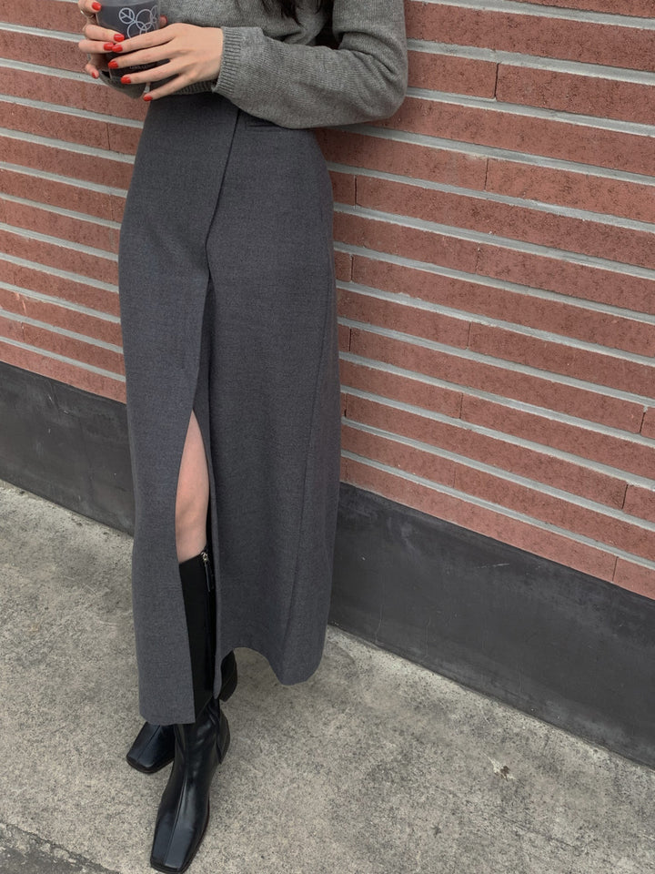 ★関税/送料込★Swimcity★Chelsea slit skirt 8th ] Chelsea slit skirt (bl) : SWIMCITY
