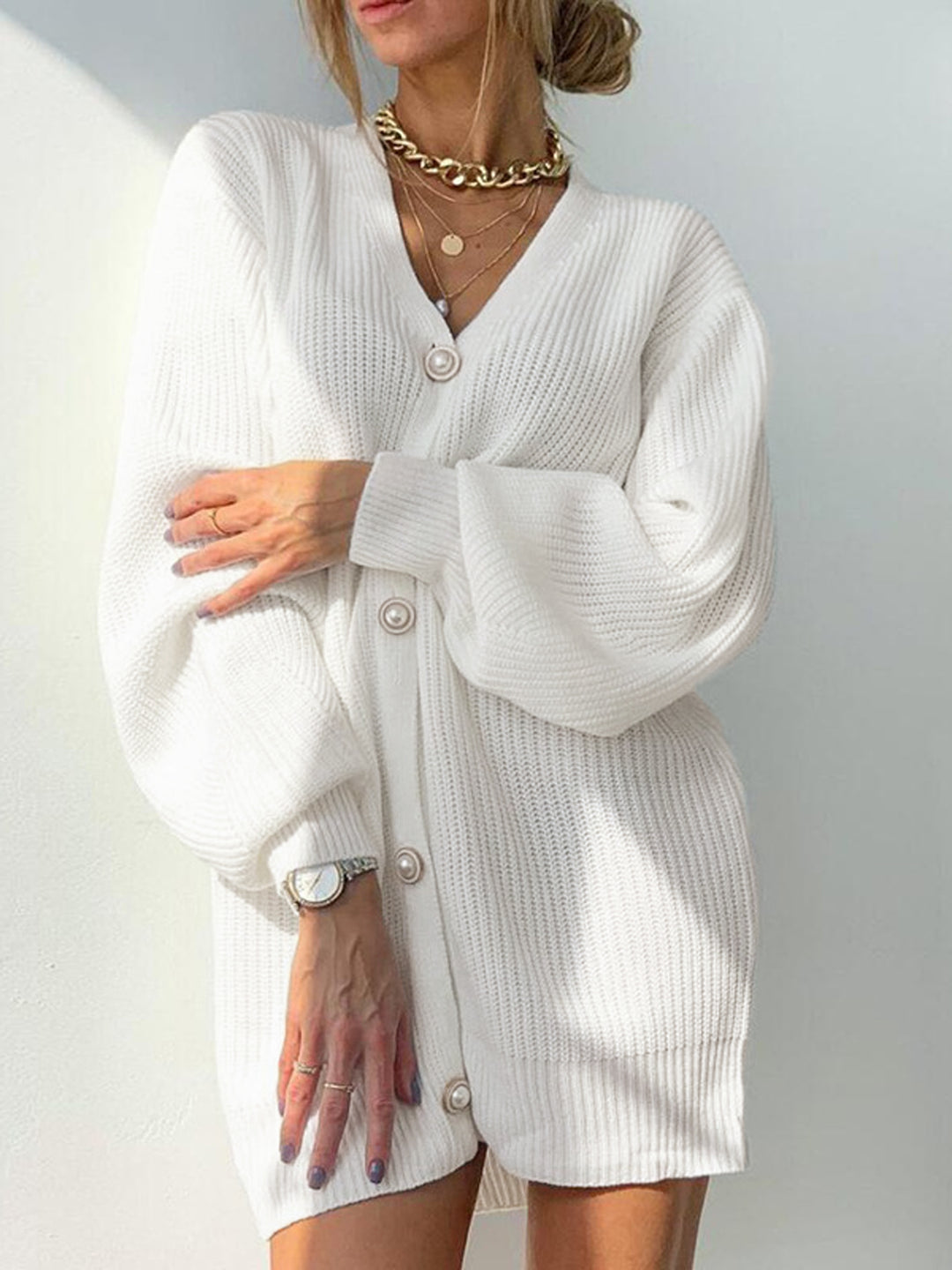 Pearl Of Joy Oversized Cardigan – COMMENSE