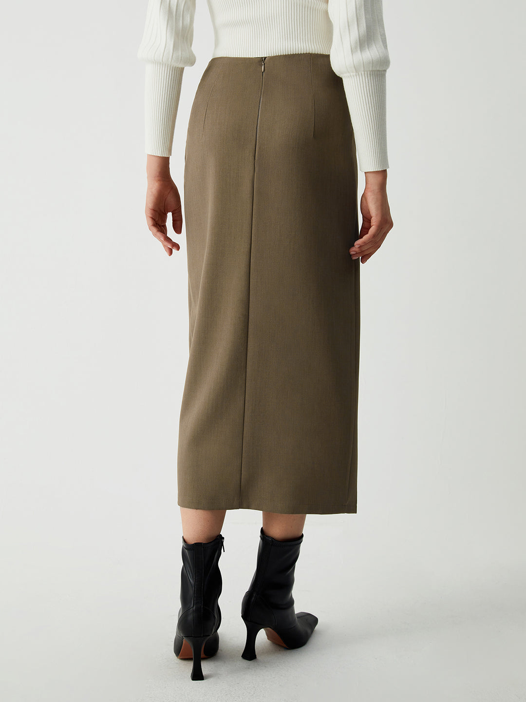 【NONCODE】Carine Ribbon Slit Middle skirt DA75D757-DAEA-428F-9A60-