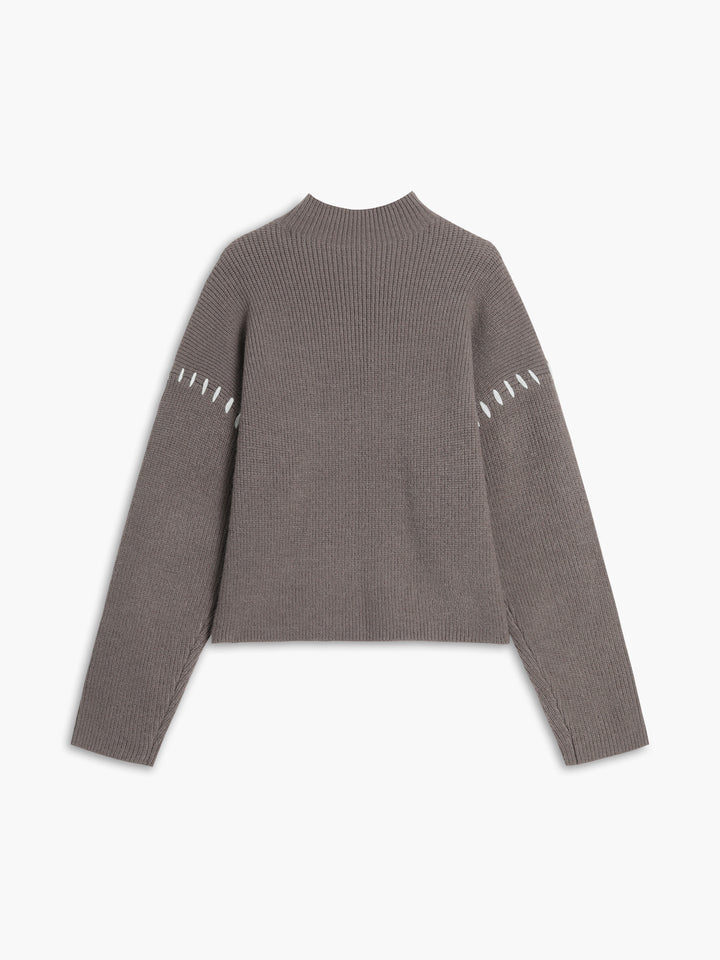 Shift The Focus Oversized Mock Neck Sweater – COMMENSE