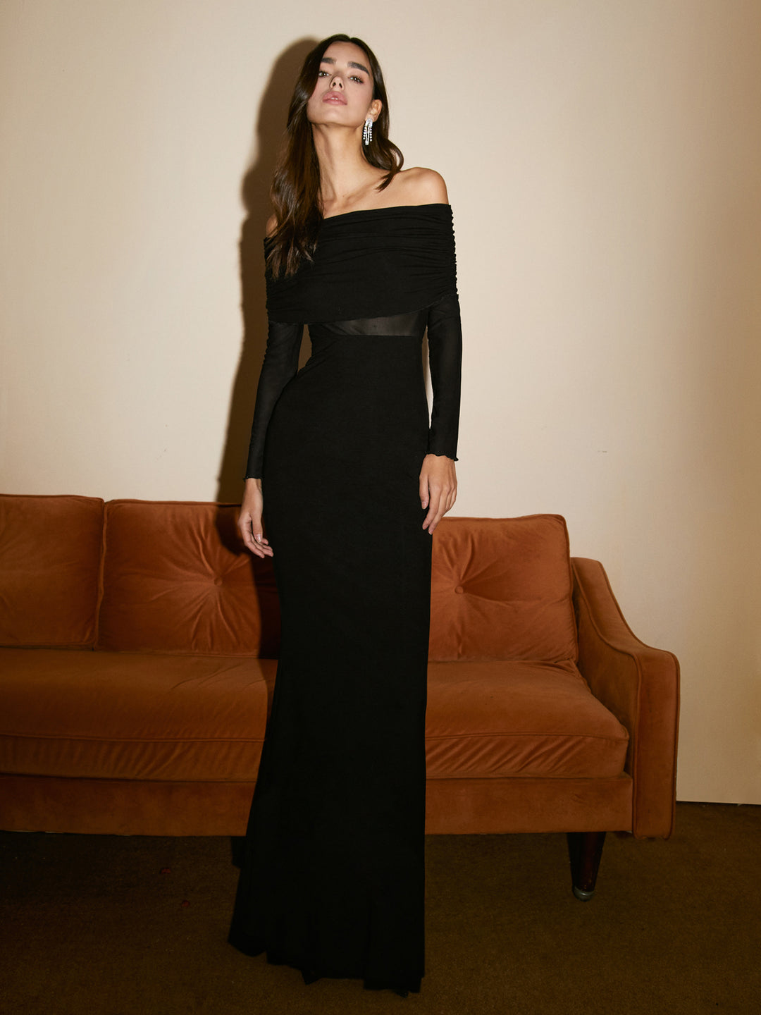Women's Ipomoea A-line Off-Shoulder Taffeta Midi Dress XS/S