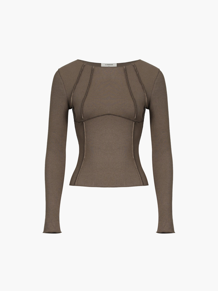 Basic Piping Long Sleeve Top – COMMENSE