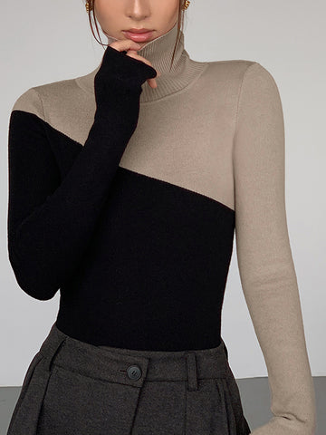 Dove Knit Knotted Cape Asymmetric Top