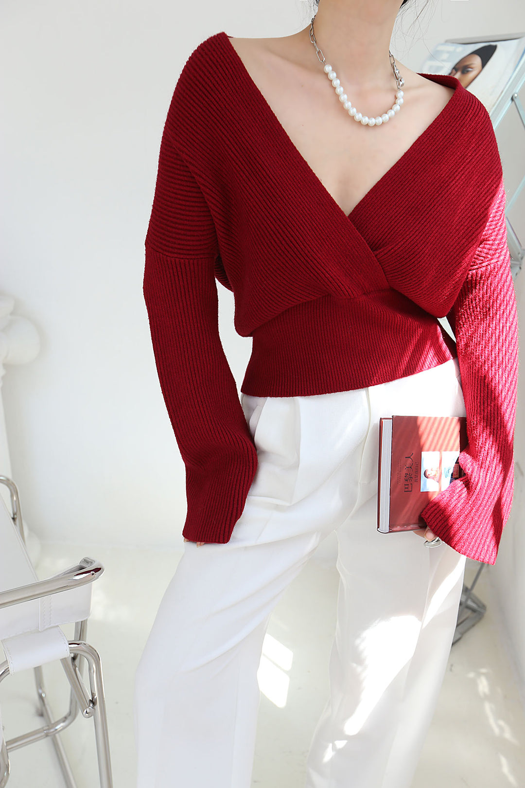 She's Effortless Wrap Sweater – COMMENSE
