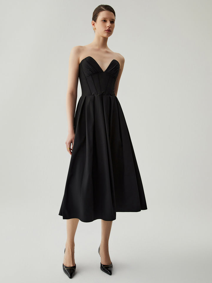 commense formal dresses Hold My Pearls Open Back Satin Long Dress main image 1