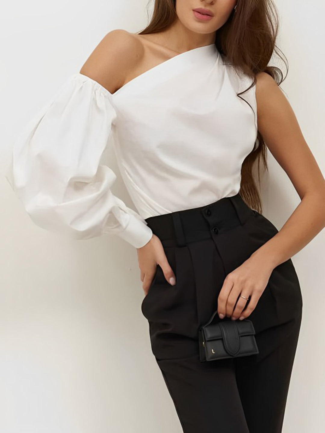 Asymmetrical Off Shoulder Blouse | COMMENSE