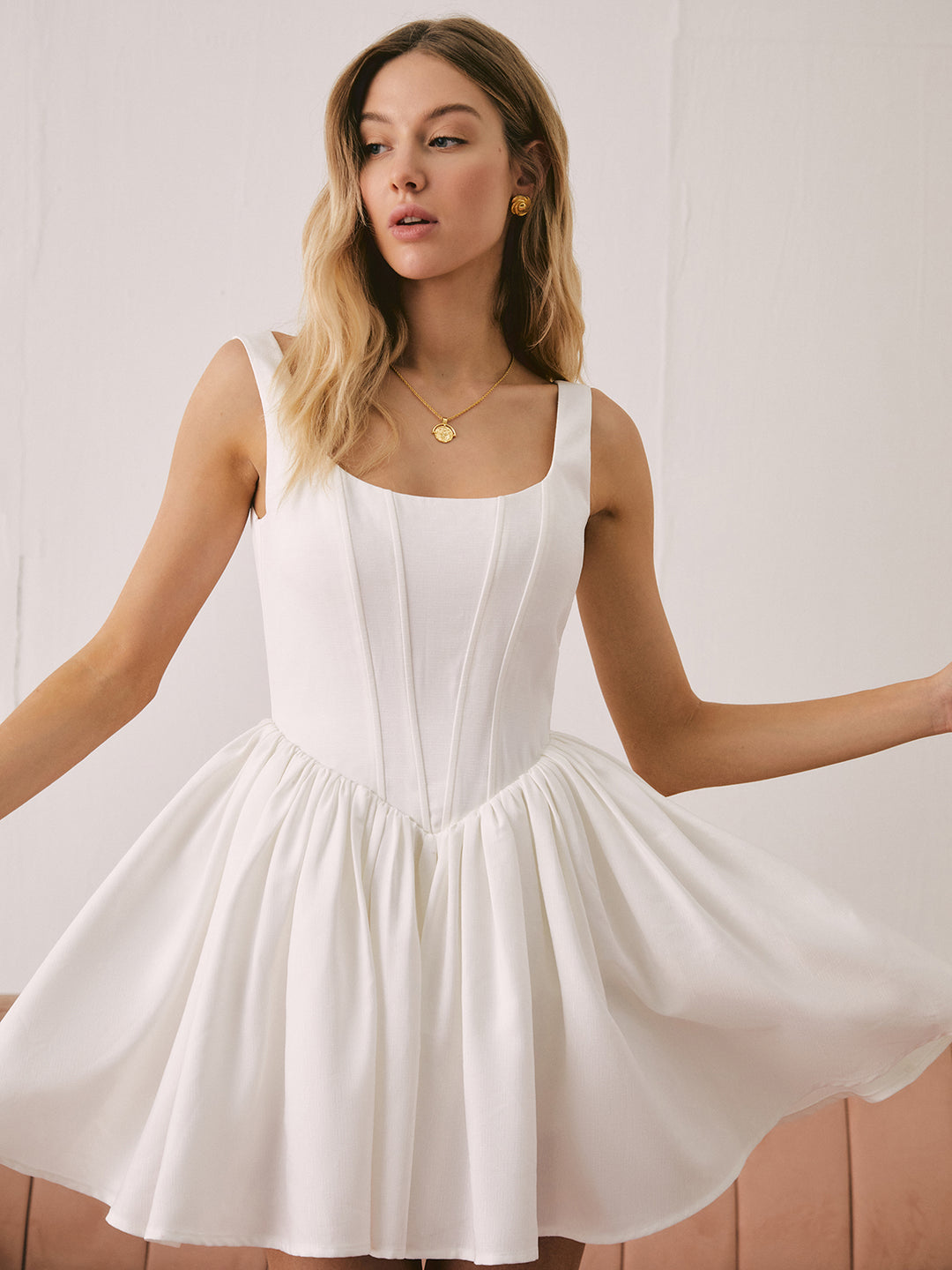 French Elegant Solid Short Dress | COMMENSE French Elegant Solid Short Dress | COMMENSE