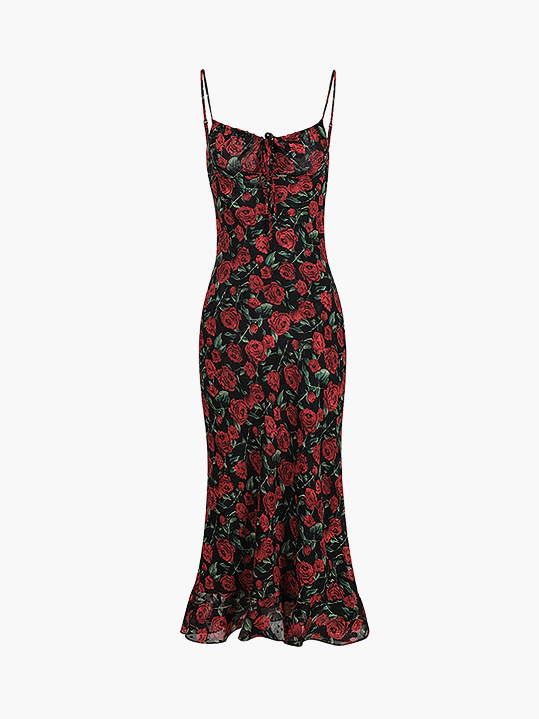 Bulgarian Roses Floral Cami Long Dress | COMMENSE